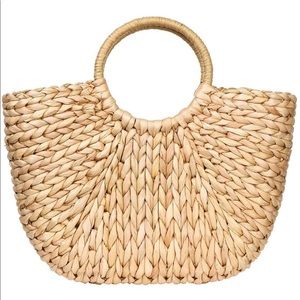 Straw Hand-woven Top-handle Handbag
